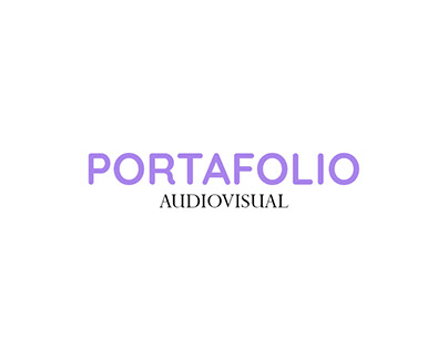 PORTAFOLIO AUDIOVISUAL