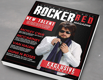 Rocker Red Magazine Nameplate