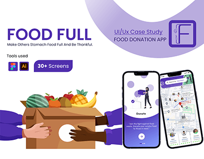 FoodFull - UI for food donation mobile app