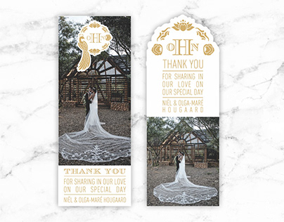 Wedding Stationary: Thank you Card (Foiling&Embossing)