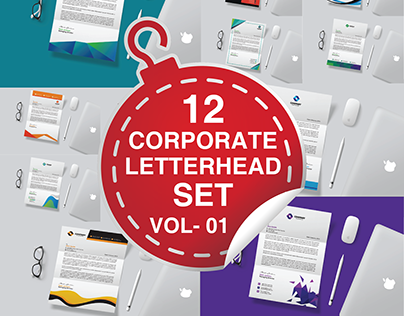 12 Corporate Letterhead Set