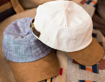 Product Design for Elusive Society chambray linen hats