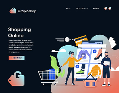 E-commerce | Online store | Shopping | G mark logo