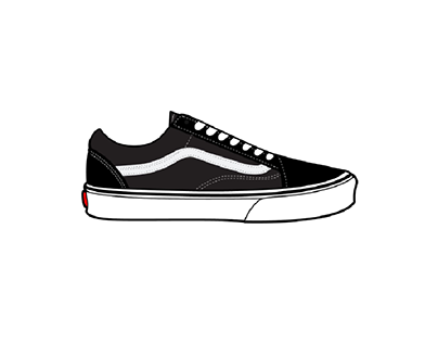 black and white vans drawing