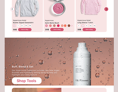 r.e.m beauty Website redesign