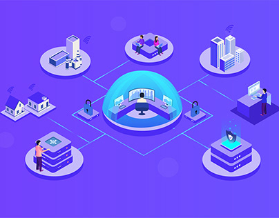 Data Collection Isometric Vector Illustrations