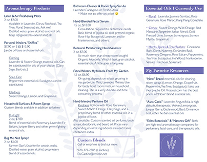 Aromatherapy Small Business Brochure