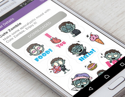 Funny Zombie sticker pack