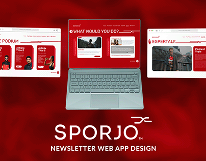 Sporjo Newsletter Website UI Design