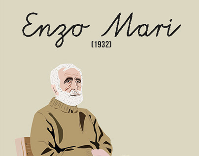 Postal card "homenaje Enzo Mari