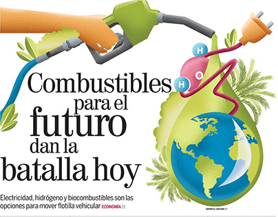 Biofuel illustrations project for El Financiero