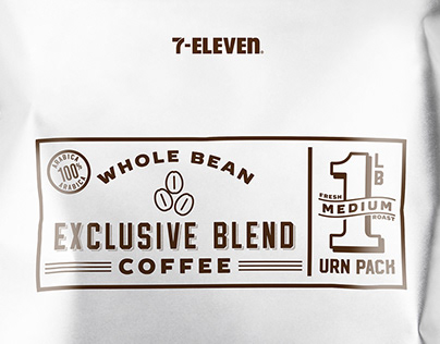 7 Eleven Whole Bean Coffee Packaging