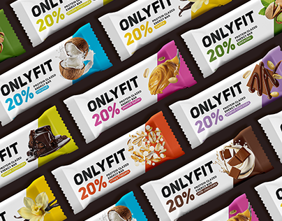 Rebranding packaging for ONLYFIT energy bars