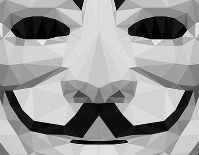 Guy Fawkes Mask Low-Poly