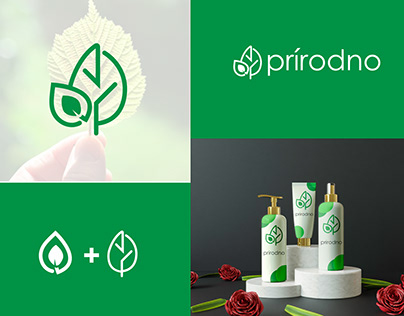 Prirodon.Beauty products logo design