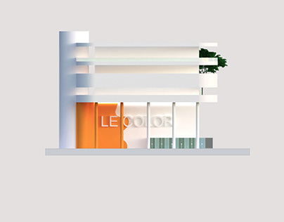 Temporary facades for the Le Corbusier exhibition