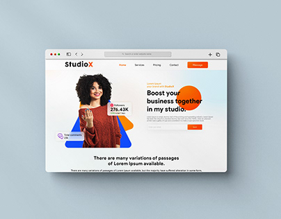 StudioX - Website UI Design
