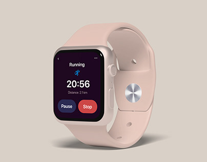 Project thumbnail - Sleek Apple Watch Fitness UI Concept