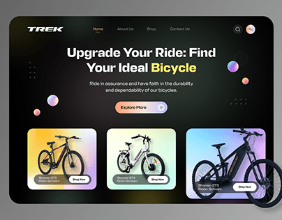 Bicycle Store Landing Page UI Design