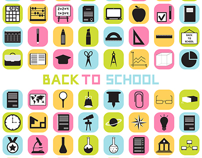 Back to school - icon set