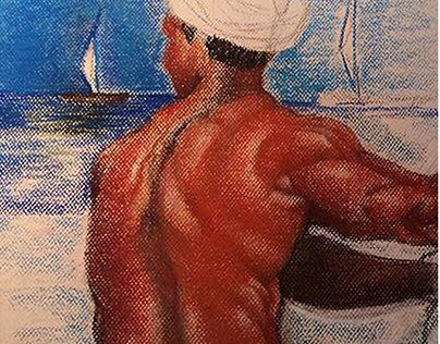 The fisherman , (drawing)