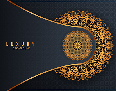 Luxury Arabic mandala background, golden arabesque