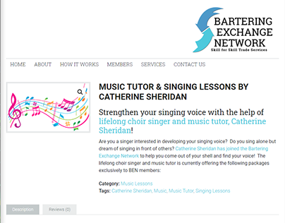 Music Tutoring & Singing Lessons on Bartering Exchange