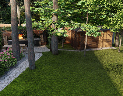 Landscape for private house
