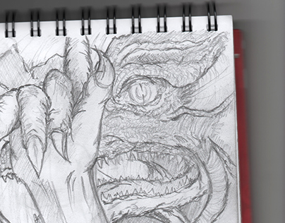 dragones en cuaderno de dibujo - 2011