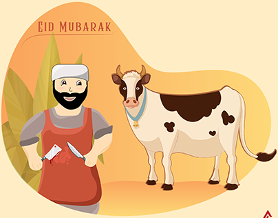 Eid Mubarak 2020 ( Cow & butcher)