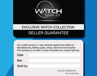 Business Card for Watch Dealer