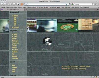 Elephant Seven. "Past, Present, Future" website 1999.