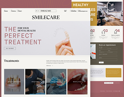 SMILECARE - Dental Landing Page Design