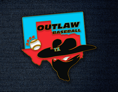 Outlaw Baseball - Pin Design