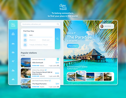 Convenient Platform for choosing the type of travel