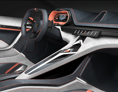 Lamborghini interior 3D model