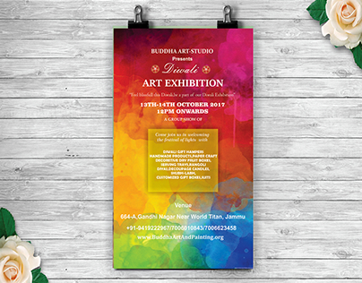 Invitation card for a art exhibition