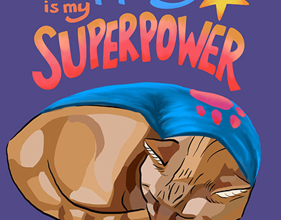 Napping is my superpower - Digital Illustration