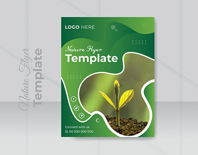 Nature flyer templage and poster design