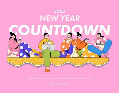 Flat Character illustration (countdown for 2022)
