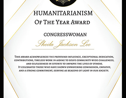 Humanitarianism Of The Year Award