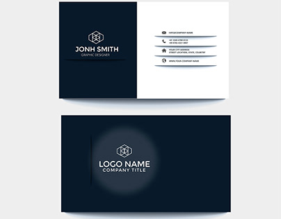 modern black and white business card design