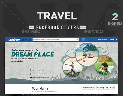 Travel Facebook Covers - 2 Designs
