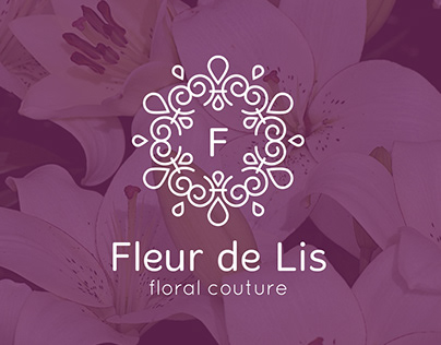 Fleur de Lis Monogram logo - Nature Logo Templates