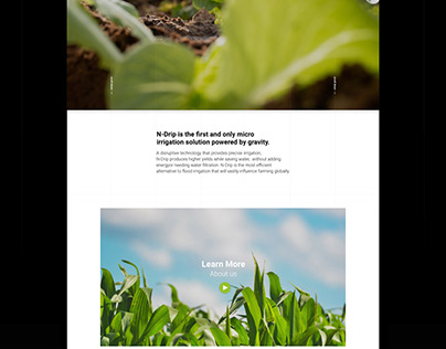 ndrip corporate website for irrigation startup