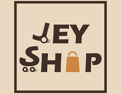 A logo design for an online shope called JEY SHOP