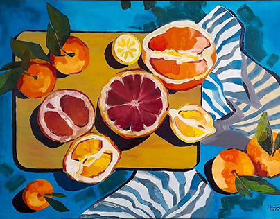 Still life painting of citrus fruits (Copy)