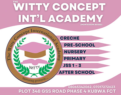 Billboard and Flyer Design for Witty Concept Academy