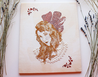 Embroidery Portrait of Bessie Love