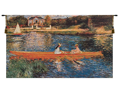 SEINE AT ASNIE'RES BELGIAN WALL TAPESTRY